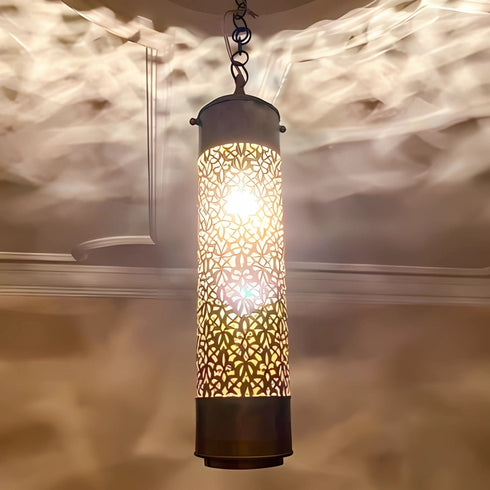 Handmade Moroccan Brass Chandelier | Black Pendant Light, Silver, Bronze, Copper (PL 1055)